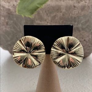 14k Gold Plated Floral Stud Earrings